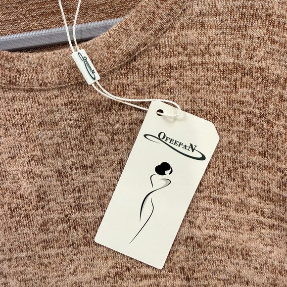 OFEEFAN Winter Dress for Women Long Sleeve Dress Buttons Side Khaki - Picture 9 of 9